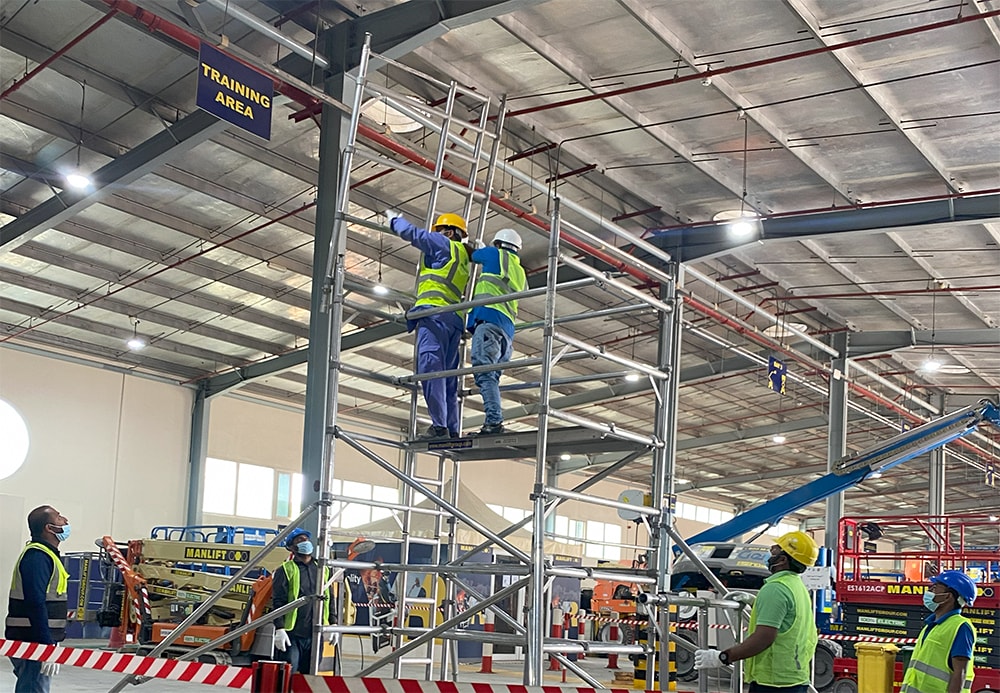 Mobile Aluminum Access Tower Training by Manlift