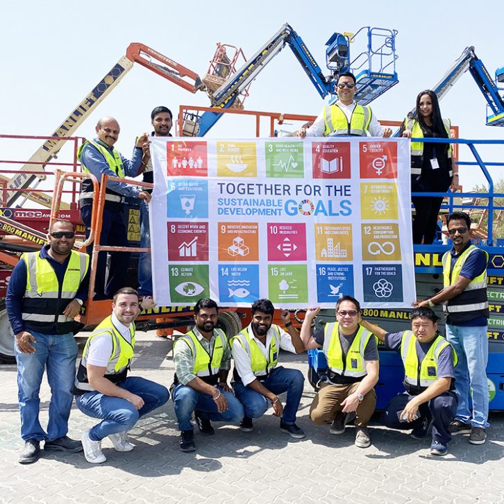 Manlift Raises the SDG Flag