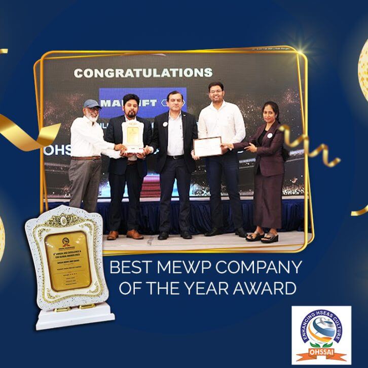 Manlift India Receives Best MEWP Company of the Year Award
